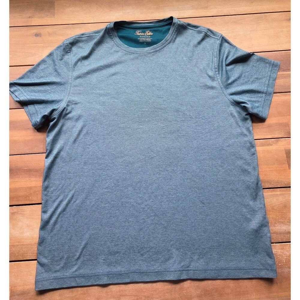 Tasso Elba Supima Cotton Tall Short Sleeve Shirt sz L